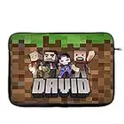 Getagift Personalised ANY NAME Cool Pixel Art funny Video Gamer, Gaming Enthusiast Birthday Gift for Kids, Boys, Girls, Back to School, iPad Air/Pro/Mini, Laptop Sleeve/Cover. (14 inch)