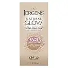 Jergens Crème hydratante pour le visage Natural Glow Healthy Complexion - Usage quotidien - Teint de peau pâle à moyen - SPF 20 - 55 g