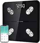 Etekcity Smart Bathroom Scales for Body Weight, Accurate to 0.05lb (0.02kg) Digital Weighing Scales with BMI and Body Fat, Zero - Current Mode & Baby Mode, Large LED Display, Batteries Included, 400lb