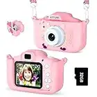 ASTGMI Macchina Fotografica Bambini, 12MP Mini Ricaricabile Fotocamera Digitale Bambina Videocamera Regalo per Ragazze Ragazzi 3-10 Anni, con Scheda 32 GB, Regali Giocattolo di Natale & Compleanno