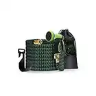 KEPLIN Expanding Hose Pipe - 50ft, Green | Garden Water Hose with 10 Setting Spray Gun Attachment | Flexible & Expandable Magic Hose, High Pressure, Anti Leak & Lightweight | Easy Storage & Free Bag