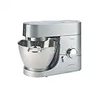 De’Longhi Chef Titanium Kitchen Machine, Stainless Steel - 5 qt - Kitchen Mixer - 800W Motor & Electronic Variable Speed Control - Includes Dishwasher-Safe Work Bowl & Three Mixing Tools