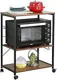 DlandHome Microwave Cart Stand Kitchen Utility Storage 3-Tier for Baker's Rack & Spice Rack Organizer Workstation Shelf, DCA-CZJYB-001