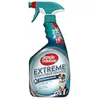 Simple Solution Eliminador Extremo de Manchas y Olores de Mascotas, Limpiador enzimático con un poder de limpieza 3X Pro-Bacterias - 945ml (Paquete de 1)