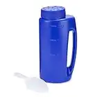 Katai 2L Hand Held Spreader in Blue. Adjustable Hole Size for Seed, Fertiliser, Salt to Deice or any size Granule Complete with Scoop