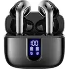 TAGRY Bluetooth Headphones 60H Playback True Wireless Earbuds LED Power Display Earphones with Wireless Charging Case IPX5 Waterproof in-Ear Earbuds with Mic for TV Smart Phone Laptop Sports