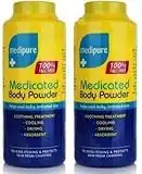 DPNY 2 MEDIPURE MEDICATED BODY POWDER 100% TALC FREE HELPS COOL ITCHY, IRRITATED SKIN