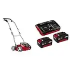 Einhell Power X-Change 36V Cordless Lawn Scarifier With Battery (x2) And Charger - Brushless Motor, 35cm Raking Width, 3 Working Depths, For Lawns And Gardens Up to 400m² - GE-SC 35 Li Kit