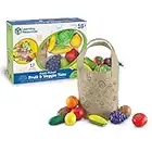 Learning Resources Bolsa de la Compra con Frutas y Verduras recién recolectadas New Sprouts