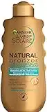 Garnier Latte Autoabbronzante Natural Bronzer, Per un'Abbronzatura Uniforme e Naturale, A Rapido Assorbimento, Azione Idratante e Levigante, Con Olio di Albicocca e Vitamina E, Ambre Solaire, 200 ml