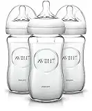 Philips AVENT Natural Glass Bottle, 8 Ounce (Pack of 3)