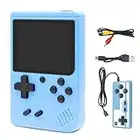 Retro Games Console,Mini Games Console, Handheld Games Console,with 800 Classic Games, 600mAh Rechargeable Battery Support TV Connection, Two Players, for Game Boy Kids Adults (Light Blue)