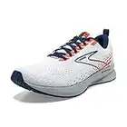 Brooks Men's Levitate 5 D Width Running Shoe (BRK-110370 1D 4988180 9.5 (130) White/Titan/FL)