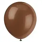 Latex Party Balloons - 12", Brown, 10 Pcs