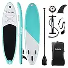 Triclicks Stand Up Paddle Board SUP Board Inflatable Paddle Board 10ft Surfing Board Kit for Adults Kids, Premium Surfboard Complete Kit with Adjustable Paddle Hand Pump Fin Leash Backpack (Style 1)