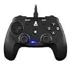 The G-Lab K-Pad Thorium Manette Gaming PC & PS3 Filaire USB avec Vibrations Intégrées, Gamepad Contrôleur de Jeu connecté par Fil - Manette de Jeu pour PC Windows XP-7-8-10, PS3, Android (Noir)