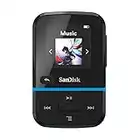 SanDisk 32GB Clip Sport Go MP3 Player, Blue - LED Screen and FM Radio - SDMX30-032G-G46B