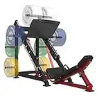 Syedee Leg Press Machine with 4 Weight Storage Posts, 2000 lbs Capacity Commercial Adjustable Leg Machine with 1 Pair of Band Peg for Leg Glute Muscles Shaping, Calf Raise Machine