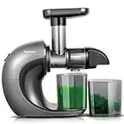 Extracteur de Jus de,Sunmaki Slow Juicer Presse à Froid Machine avec moteur silencieux et fonction d'inversion,Facile à nettoyer,Rendement élevé en jus pour les légumes et les fruits