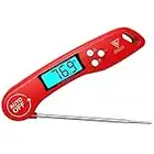 DOQAUS Digital Meat Thermometer, Instant Read Food Thermometer for Cooking, Kitchen Thermometer Probe with Backlit & Reversible Display, Cooking Thermometer Temperature for Turkey Grill BBQ Candy