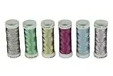 Simthreads 6 Colori freschi Filettatura Metallica per Gioielli Fatti a Mano, 50M / Spool