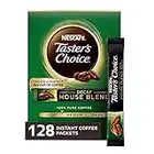 NESCAFE Taster's Choice, Decaf House Blend Light Medium Roast Instant Coffee, 8 boxes (128 packets)