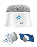 MiLi Magnetic Mini Bluetooth Speaker, Supports MagSafe iPhone 12/13, Shower Bluetooth Speaker, Wall Mountable, True Wireless Portable Small Bluetooth Speaker, Tiny Speaker for Gift (White)