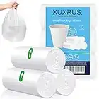 XUXRUS Pedal Bin Liners 10l Small Clear Plastic Bin Bags 78 Counts Strong Wastebasket Trash Can Bin Liners for Bathroom Toilet,Bedroom, Office,Desk,Fit 10-15ltr,Clear