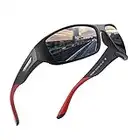 PUKCLAR - lunettes de soleil de sport polarisées pour hommes et femmes, lunettes de soleil de conducteur, course, vélo, lunettes de soleil de golf uv400 CAT.3