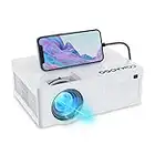 Projector 9500 Lumens, HD 1080P Enhanced Mini Movie Projector 220 inch Display, 65,000 Hours Lamp Life for Outdoor/Home Projection