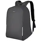 KOPACK Waterproof Anti Theft Laptop Backpack Usb Charging Port Business Scan Smart With Rain Cover 15.6 Inch Gray Black Kp626