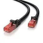 CSL - 25m Cavo di Rete di Alta qualitá- Cat.6 Ethernet Gigabit LAN RJ45-10 100 1000 Mbit s - Cavo Patch - UTP - Compatibile con Cat.5 Cat.5e Cat.7 - Nero da 25 Metri