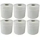 KING KARAN® White 6 X Paper Rolls - 2 Ply Embossed Centre Feed - Hand Kitchen Towel Tissue Rolls