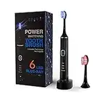 SPARX Electric Toothbrush for Teeth Whitening, Gum Care, & Polishing, Light Therapy Technology for Whiter Teeth & Healthy Gums, Rechargeable, Black