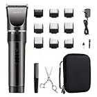 WONER Cordless Rechargeable Hair Clippers, Hair Trimmers for Men, 16-piece Home Hair Cutting Kit with Scissors Case