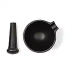 Fox Run 3861 Mortar and Pestle, Cast Iron, 4 x 4.5 x 3.5 inches Black