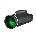 Wancooy Monocular Telescope,40x60 HD,40x Magnification,Clear Night Vision for Bird watching Photography Ball Game Concert Travel Climbing Hunting Hiking (Black)