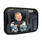 Miroir de Voiture de Bébé pour Siège Arrière, Miroir de Siège de Voiture de Vue Arrière de Bébé pour Bébé Enfants Nourrissons, Rotation à 360°