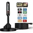 HD Digital TV Antenna Small Indoor Outdoor Antennas Includes Magnetic Base and 360° Reception Support Smart 4K 1080P Fire TV and All Older TV's HDTV Television for Free Local Channels -10ft Coax Cable