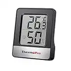 ThermoPro TP49 Petit Hygromètre Numérique Thermomètre Intérieur Thermomètre D'ambiance Moniteur de Température et Humidimètre pour Le Confort du Bureau à Domicile Thermomètre de Reptile