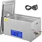 Ultraschallreiniger Reiniger ultraschallgerät Ultraschallreinigungsgerät Ultrasonic Cleaner mit Heizung Digital Timer for glasses Jewellery False Teeth Coins (1, 22L)