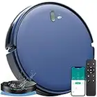 Robot aspirador, aspiradora robótica y combo de fregona, compatible con Alexa/WiFi/App, agua de 230 ml, tanque de carga automática, para pelo de mascotas, suelos duros y alfombras de pelo bajo (azul)