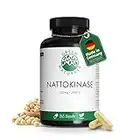 Nattokinase | 365 Kapseln | Hochdosiert | Vegan | Ohne Gentechnik | 20.000 FU/g | 100 mg pro Kapsel | 1 Jahr Vorrat | Green Naturals®