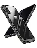 Quikbee Diseñada para iPhone XR, Antideslizante, Transparente, protección contra caídas de Grado Militar no amarilleante, Funda Delgada y Transparente para iPhone XR de 6.1 Pulgadas (Negro)