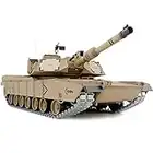 Heng Long Modified Edition 1/16 2.4ghz Remote Control US M1A2 Abrams Tank Model(360-Degree Rotating Turret)(Steel Gear Gearbox)(3800mah Battery)(Metal Tracks &Sprocket Wheel & Idle Wheel)