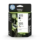 HP 305 6ZD17AE - Tinta Originales, Negro y Tricolor, Compatible con impresoras de inyección de tinta, 2 Unidad ( Paquete de 1)