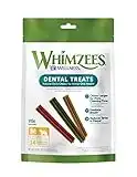 WHIMZEES by Wellness Stix - Masticables dentales Naturales para Perros, golosinas de Larga duración, sin Granos, refresca el Aliento, Raza Media, 14 Unidades