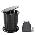 MQFORU Toilette Camping Portable,Toilette Pliante Multifonctions, Toilettes Sèches RéGlable Rétractable pour la Pêche en Plein Air, Le Camping, la Randonnée, Les Longs Voyages，Noir