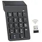 Kabellose Nummernblock Ziffernblocks 2,4G Numpad Wireless Tastatur Numberic 18 Tasten Nummernblöcke mit Mini USB Empfänger Ultra Dünn für Laptop Desktop und Notebook