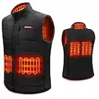 COZII Heated Vest for Men Women - USB Electric Heated Gilet, 5 Heating Zone, Heated Jacket Lightweight with 3 Heating Levels, Heated Body Warmer for Outdoor, Cycling, Fishing (Battery Not Included)